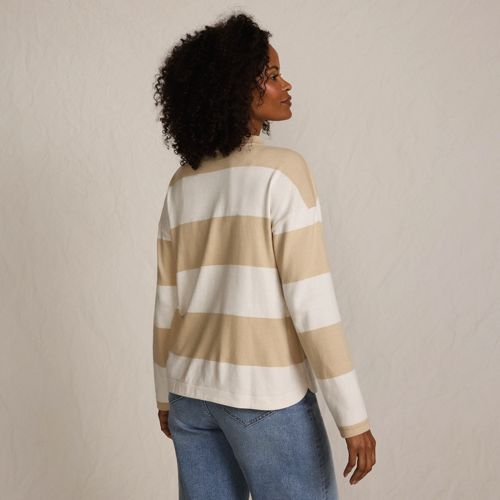  Lands' End Baumwollshirt Maritim Gestreift Mit Langen ärmeln, Damen, Größe:32-34 Regular, Beige, Baumwolle, By Lands' End 