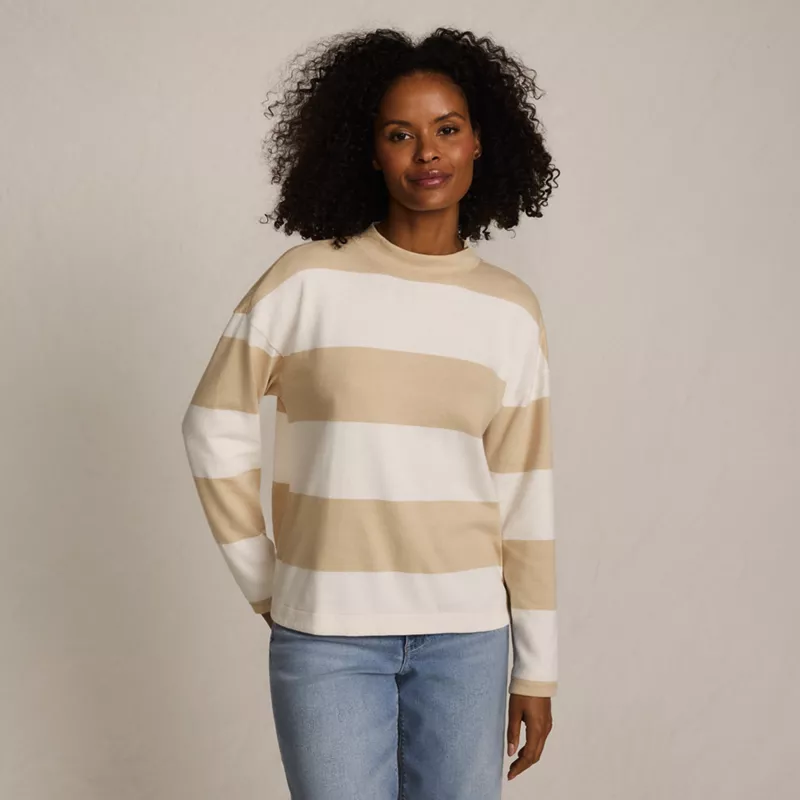 Women's Long Sleeve Mariner Mock Neck, Front