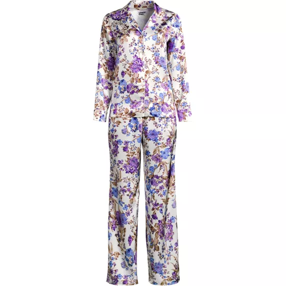 Women's Satin 2 Piece Sleep Pant Set - primary