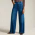 Women's Starfish Denim High Rise Wide Leg Jeans, Front