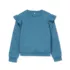 Girls Long Sleeve Cozy Fleece Ruffle Eyelet Sweatshirt, alternative image
