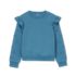 Girls Long Sleeve Cozy Fleece Ruffle Eyelet Sweatshirt, alternative image