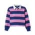 Girls Long Sleeve Stripe Rugby Shirt, alternative image