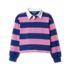 Girls Long Sleeve Stripe Rugby Shirt, alternative image