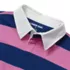 Girls Long Sleeve Stripe Rugby Shirt, alternative image
