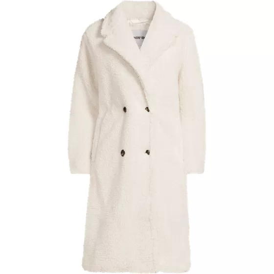 Women's Plus Size Double Breasted Sherpa Fleece Coat - primary