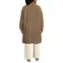 Women's Plus Size Double Breasted Sherpa Fleece Coat, Back