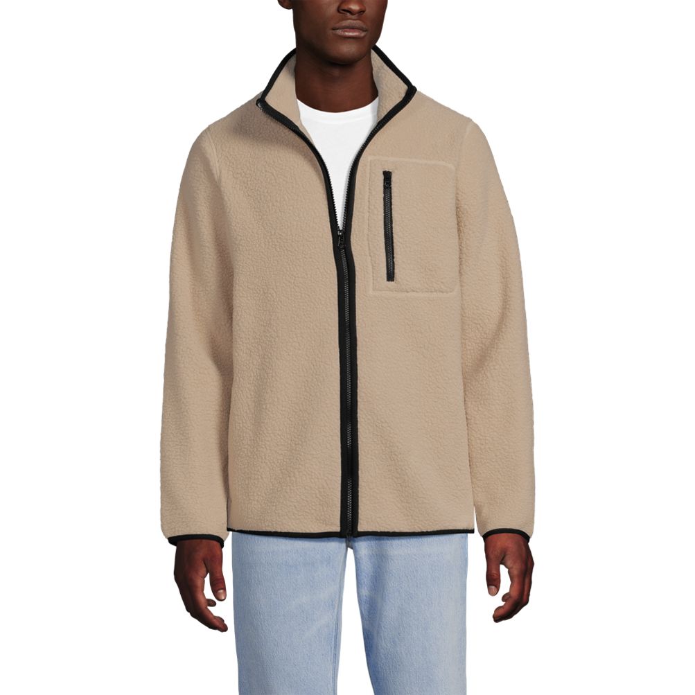 Men's Full Zip Sherpa Fleece Jacket | Lands' End