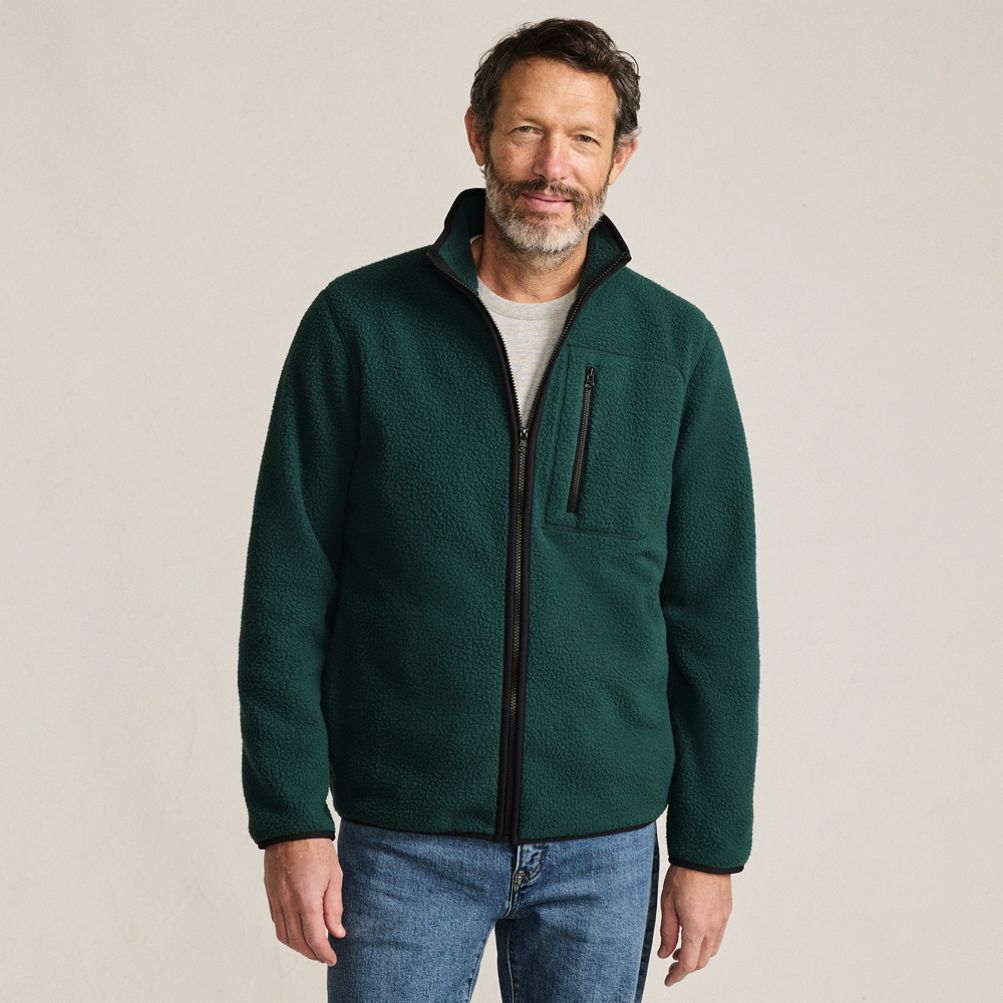 Men's Full Zip Sherpa Fleece Jacket | Lands' End