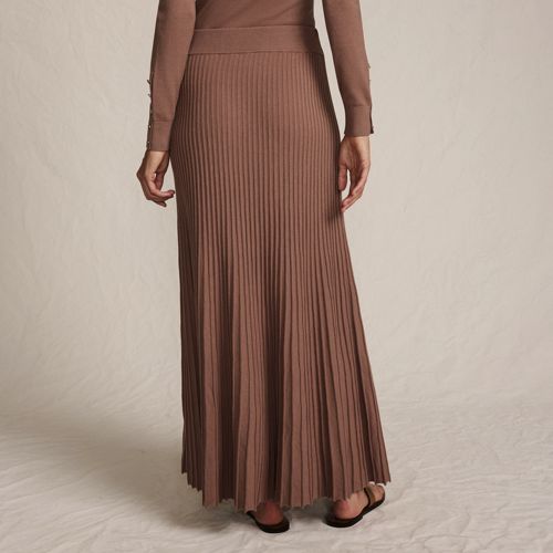  Lands' End Maxirock Silk Touch, Damen, Größe:36-38 Regular, Braun, Polyester/viskose/polyester-mischung, By Lands' End 