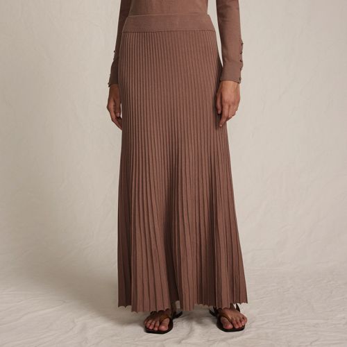  Lands' End Maxirock Silk Touch, Damen, Größe:36-38 Regular, Braun, Polyester/viskose/polyester-mischung, By Lands' End 