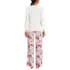 Women's Pajama Gift Set - Knit Long Sleeve Top and Flannel Pants, Back