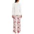 Women's Pajama Gift Set - Knit Long Sleeve Top and Flannel Pants, Back