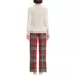 Women's Pajama Gift Set - Knit Long Sleeve Top and Flannel Pants, Back