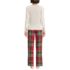 Women's Pajama Gift Set - Knit Long Sleeve Top and Flannel Pants, Back