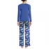 Women's Pajama Gift Set - Knit Long Sleeve Top and Flannel Pants, Back