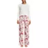 Women's Pajama Gift Set - Knit Long Sleeve Top and Flannel Pants, Front