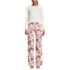Women's Pajama Gift Set - Knit Long Sleeve Top and Flannel Pants, Front