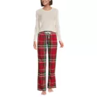 Women's Pajama Gift Set - Knit Long Sleeve Top and Flannel Pants