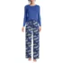 Women's Pajama Gift Set - Knit Long Sleeve Top and Flannel Pants, Front