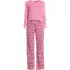 Women's Pajama Gift Set - Knit Long Sleeve Top and Flannel Pants, Front