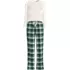 Women's Pajama Gift Set - Knit Long Sleeve Top and Flannel Pants, Front