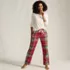 Women's Pajama Gift Set - Knit Long Sleeve Top and Flannel Pants, alternative image