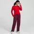 Women's Pajama Gift Set - Knit Long Sleeve Top and Flannel Pants, alternative image