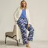 Women's Pajama Gift Set - Knit Long Sleeve Top and Flannel Pants, alternative image