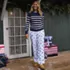 Women's Petite Pajama Gift Set - Knit Long Sleeve Top and Flannel Pants, alternative image