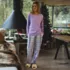 Women's Tall Pajama Gift Set - Knit Long Sleeve Top and Flannel Pants, alternative image