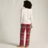 Women's Pajama Gift Set - Knit Long Sleeve Top and Flannel Pants, Back