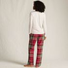 Women's Pajama Gift Set - Knit Long Sleeve Top and Flannel Pants