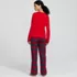 Women's Pajama Gift Set - Knit Long Sleeve Top and Flannel Pants, Back