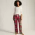 Women's Pajama Gift Set - Knit Long Sleeve Top and Flannel Pants, Front