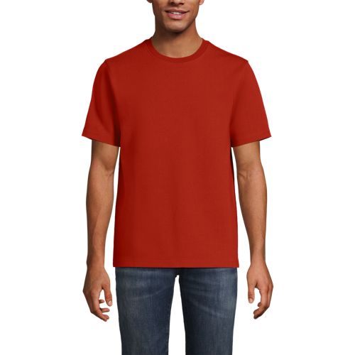  Lands' End Deluxe Soft T-shirt, Herren, Größe:44-46 Regular, Braun, Baumwolle/polyester/baumwoll-mischung, By Lands' End 