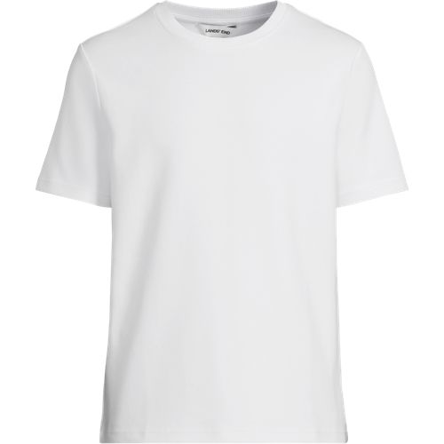 Soft Luxe T-shirt, Men, size: XL, regular, White, Cotton/Polyester/Cotton-blend, by Lands' End