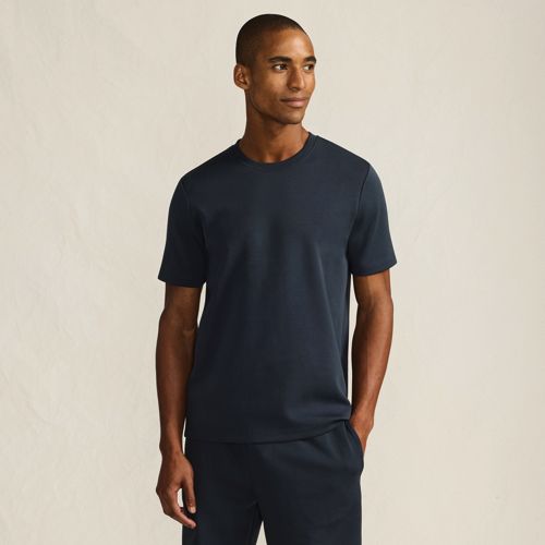  Lands' End Deluxe Soft T-shirt, Herren, Größe:44-46 Regular, Blau, Baumwolle/polyester/baumwoll-mischung, By Lands' End 