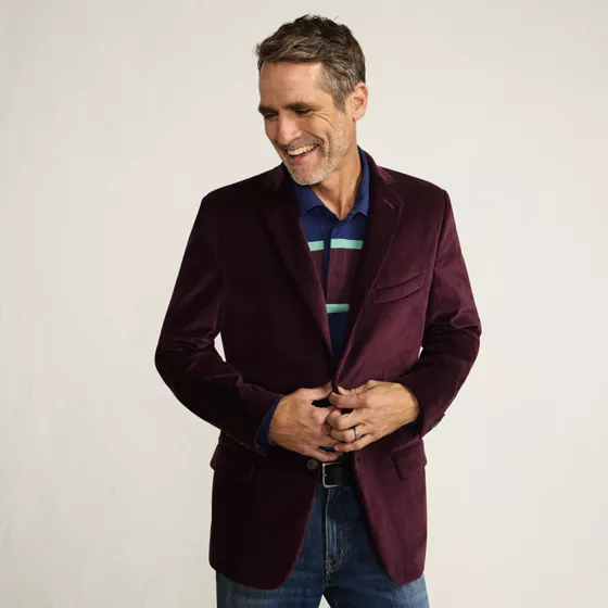 Men's Velvet Blazer - primary