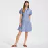 Women's Cambric Above the Knee Shirt Dress, Front