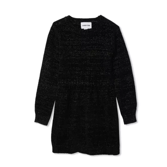 Girls Chenille Cinched Waist Sweater Dress - primary