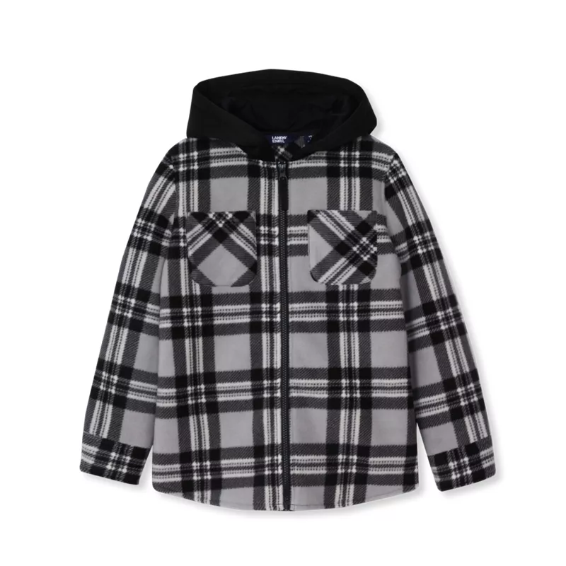 Kids Long Sleeve Hooded Flannel, alternative image