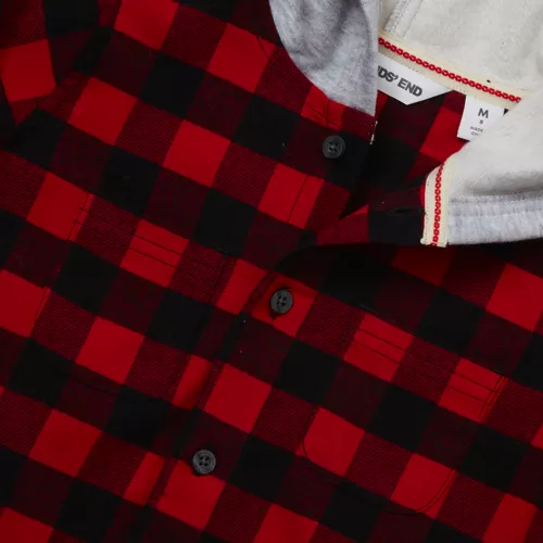 Kids Long Sleeve Hooded Flannel, alternative image