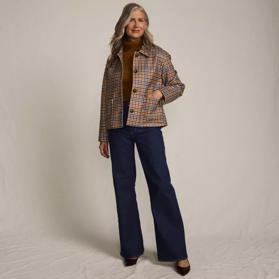 Women's Soft Denim High Rise Classic Flare Jeans - primary