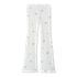 Girls Ribbed Flare Leggings, alternative image