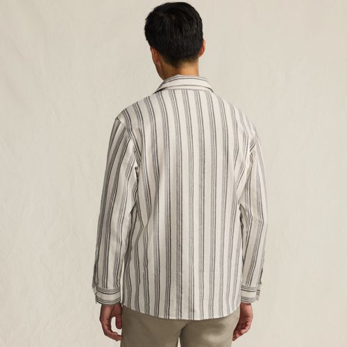  Lands' End Gestreiftes Hemd, Herren, Größe:44-46 Regular, Weiß, By Lands' End 
