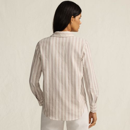  Lands' End Leinenmix-hemdbluse, Damen, Größe:34 Regular, Pink, Baumwolle/leinen/baumwoll-mischung, By Lands' End 