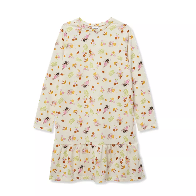Girls Long Sleeve Jersey Nightgown, alternative image