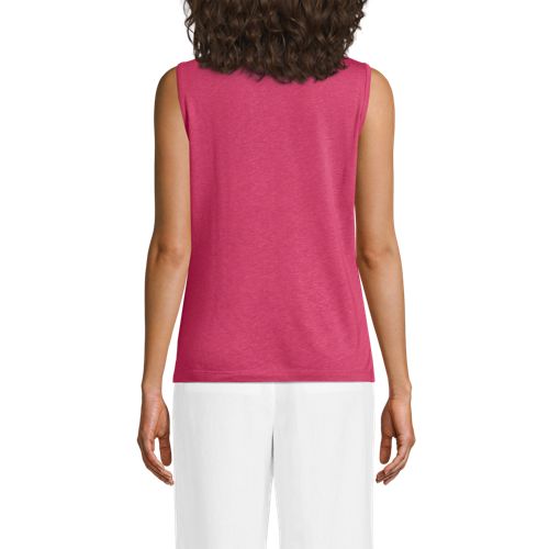 Lands' End Top Aus Leinenmix, Damen, Größe:32-34 Petite, Pink, Baumwolle/leinen/baumwoll-mischung, By Lands' End 