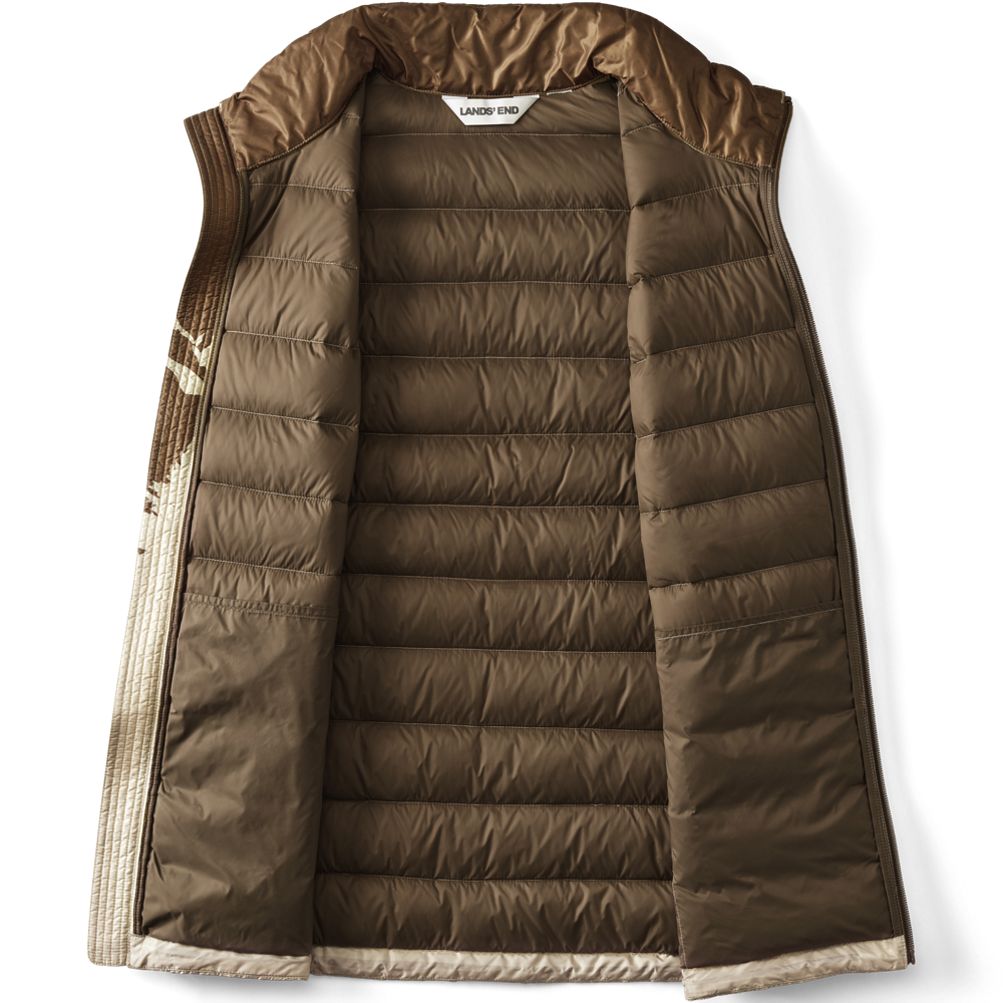 Men's Wanderweight Packable Print Down Vest | Lands' End